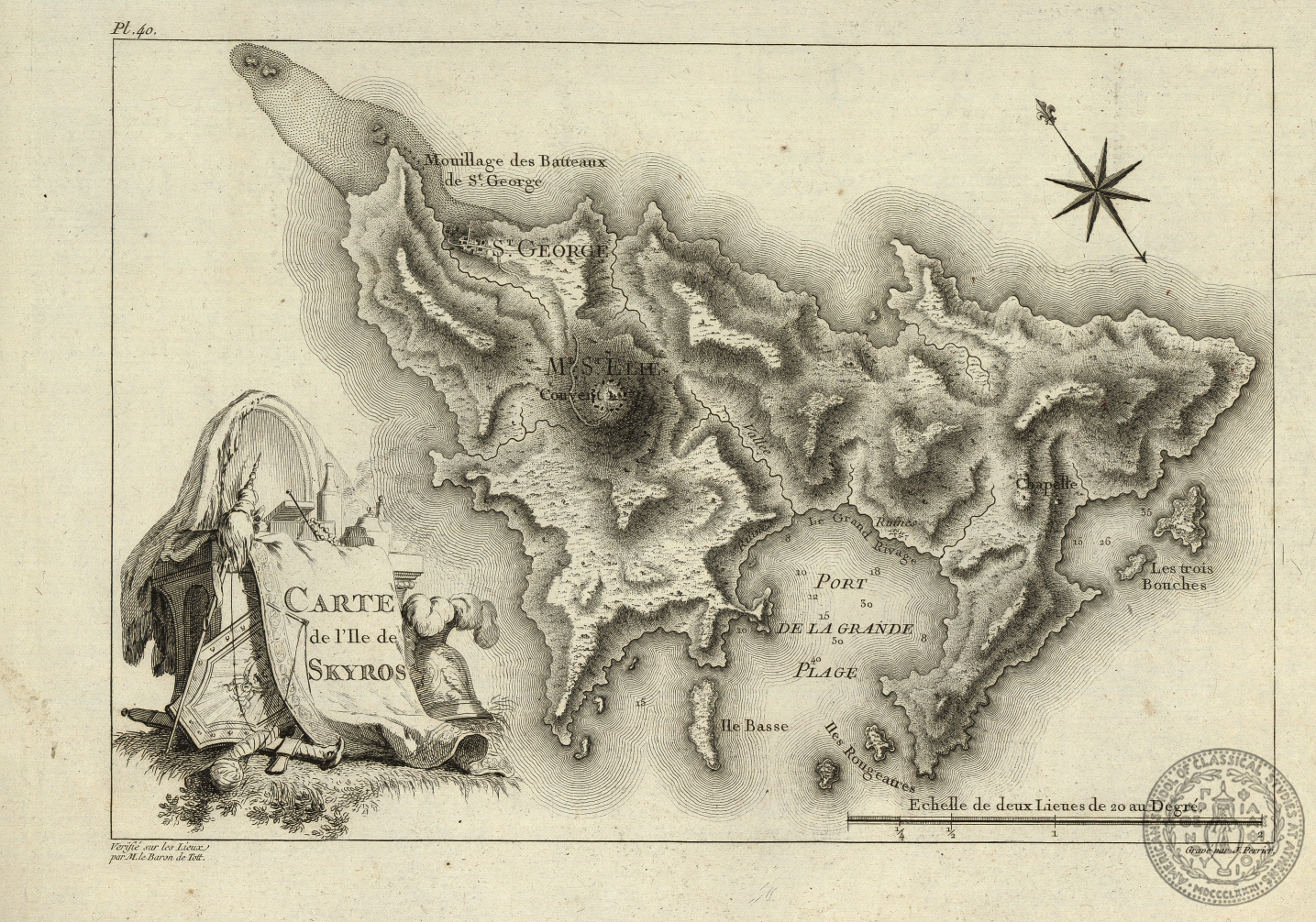 Carte de l' Ile de Skyros.